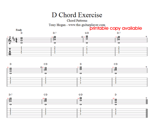 Work through the chords and